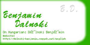 benjamin dalnoki business card